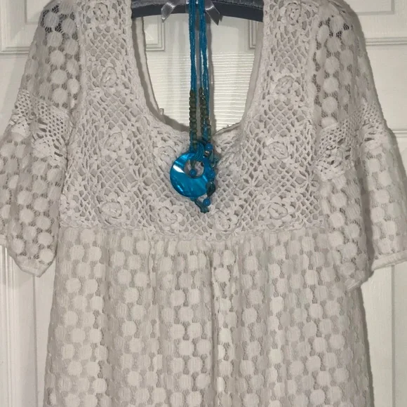 solitaire crochet dress Black Crochet Knit Dress